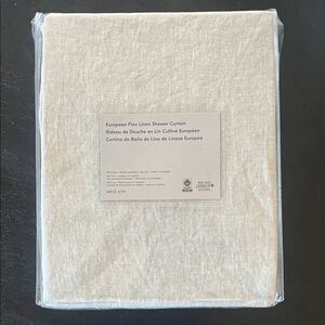 West Elm Linen Shower Curtain - Oatmeal Natural